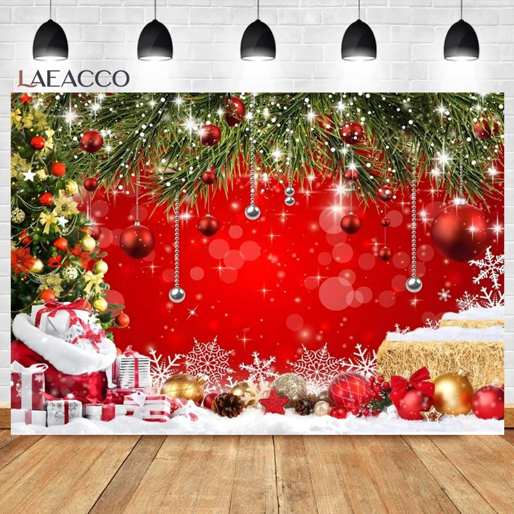 Winter Forest Shiny Light Bokeh Snow Scene Snowflake Party Child Christmas Tree Photography Backdrops Photo Backgrounds Studio