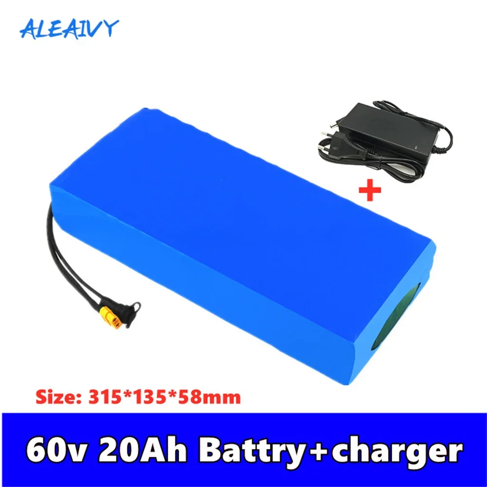 60V 20Ah 16s6p 18650 Rechargeable Lithium Battery 67.2V 1500W 3000W Electric Scooter Bicycle Battery Pack