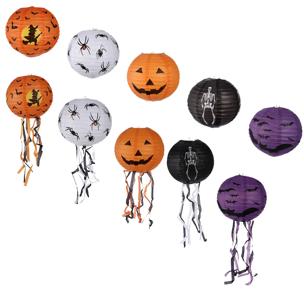 

10 Pcs Halloween Decor Lantern Spider 3000X3000X3000CM Supplies