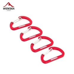 Widesea 4pcs Camping Hiking Mountaineering Buckle Aluminium Alloy Cord Buckles Equipment Outdoor Tents Accessory