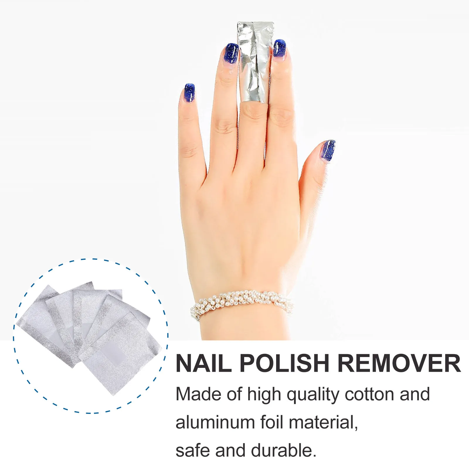 

500Pcs Nail Foil Wraps Premium Cotton Aluminum Foil Soak Off Gel Polish Remover Pads Salon Grade Home Manicure Pedicure Cleaning