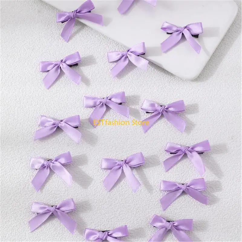 Y5GC 15PCS Bow Fair Clips Mini Bowknot HairPins for Women Girl