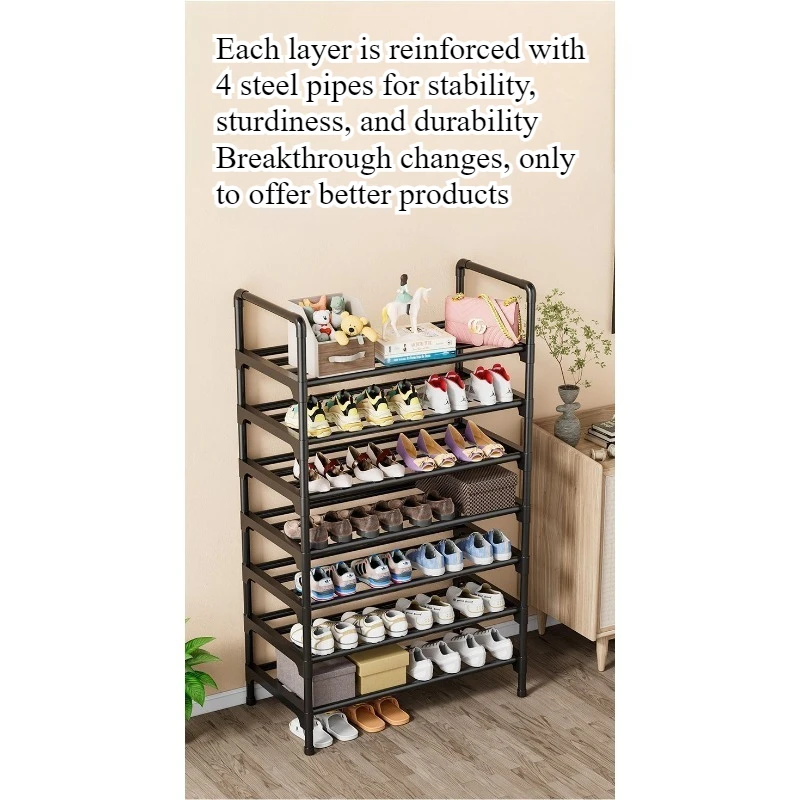 Simple shoe rack household multi-functional multi-storey doorway indoor and outdoor storage rack student dormitory storage rack image 6