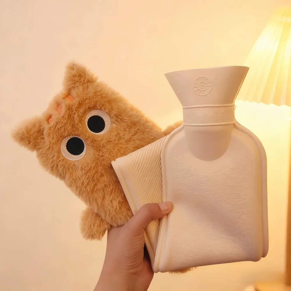 

Water-filled Siamese Cat Hot Water Bag Cartoon Long Cat Hot Water Bottle Cute Leak Proof Kitty Hand Warmer Bed Warming
