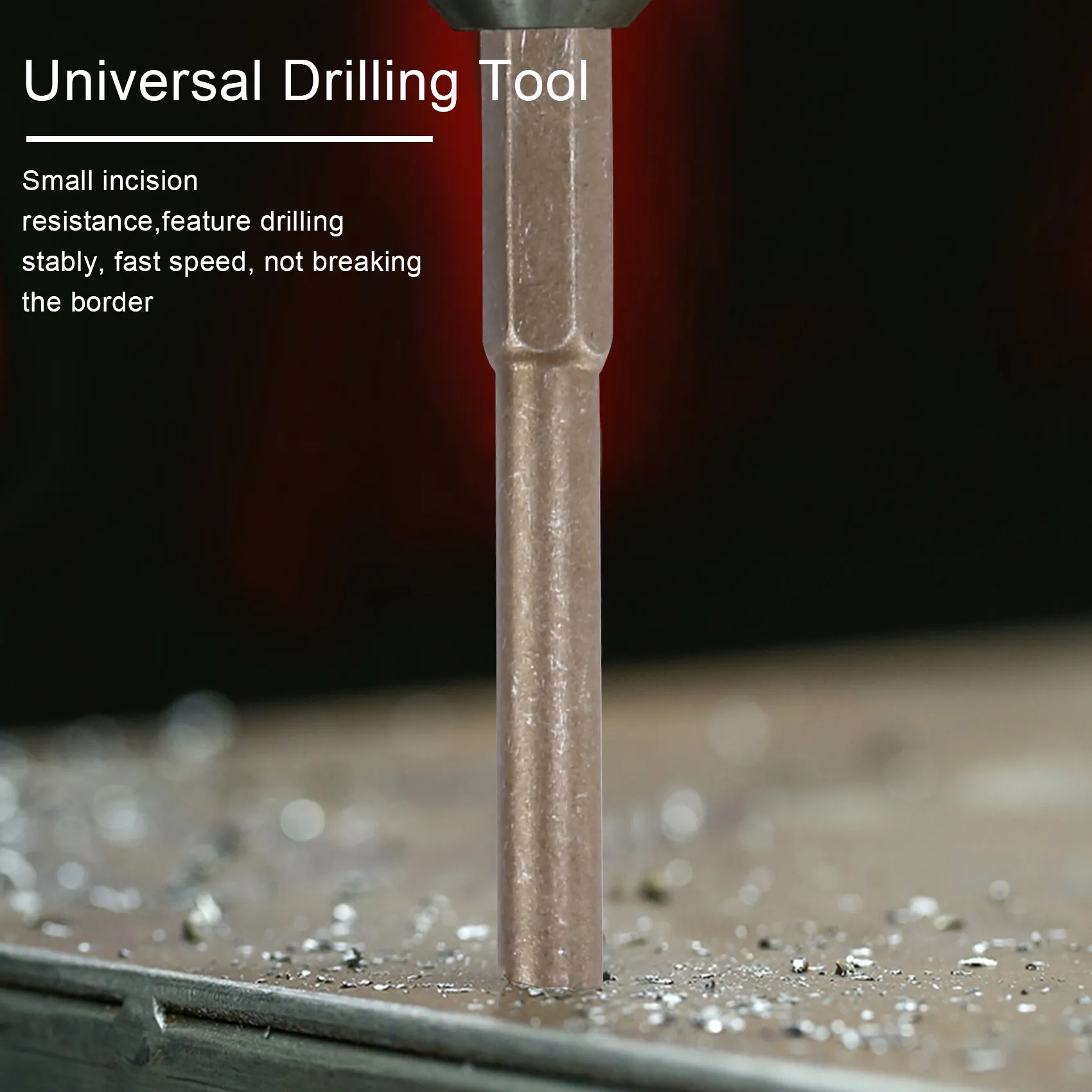 5 Pcs Efficient Universal Drilling Tool, Multifunctional Triple-Cornered Cross Alloy Drill Bit Set