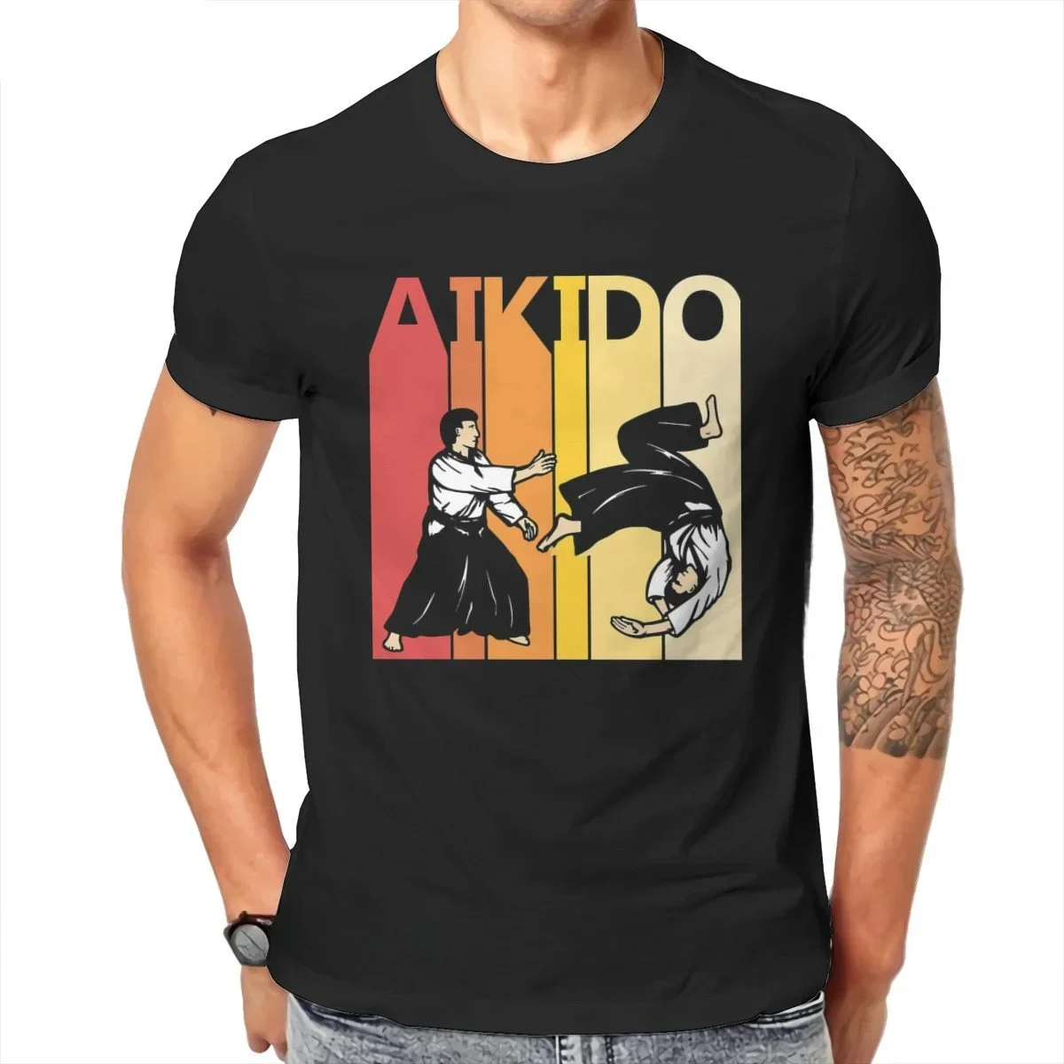 Vintage Retro Style Tshirt Aikido Hapkido Boken Tanto Jo Martial Arts Top Quality T Shirt Personalized Design Top T-Shirts