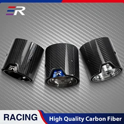 ER Performance Exhaust Tip Nozzle for Muffler Pipe Decoration upgrade for car bmw Carbon Fiber exhaust tailpipe