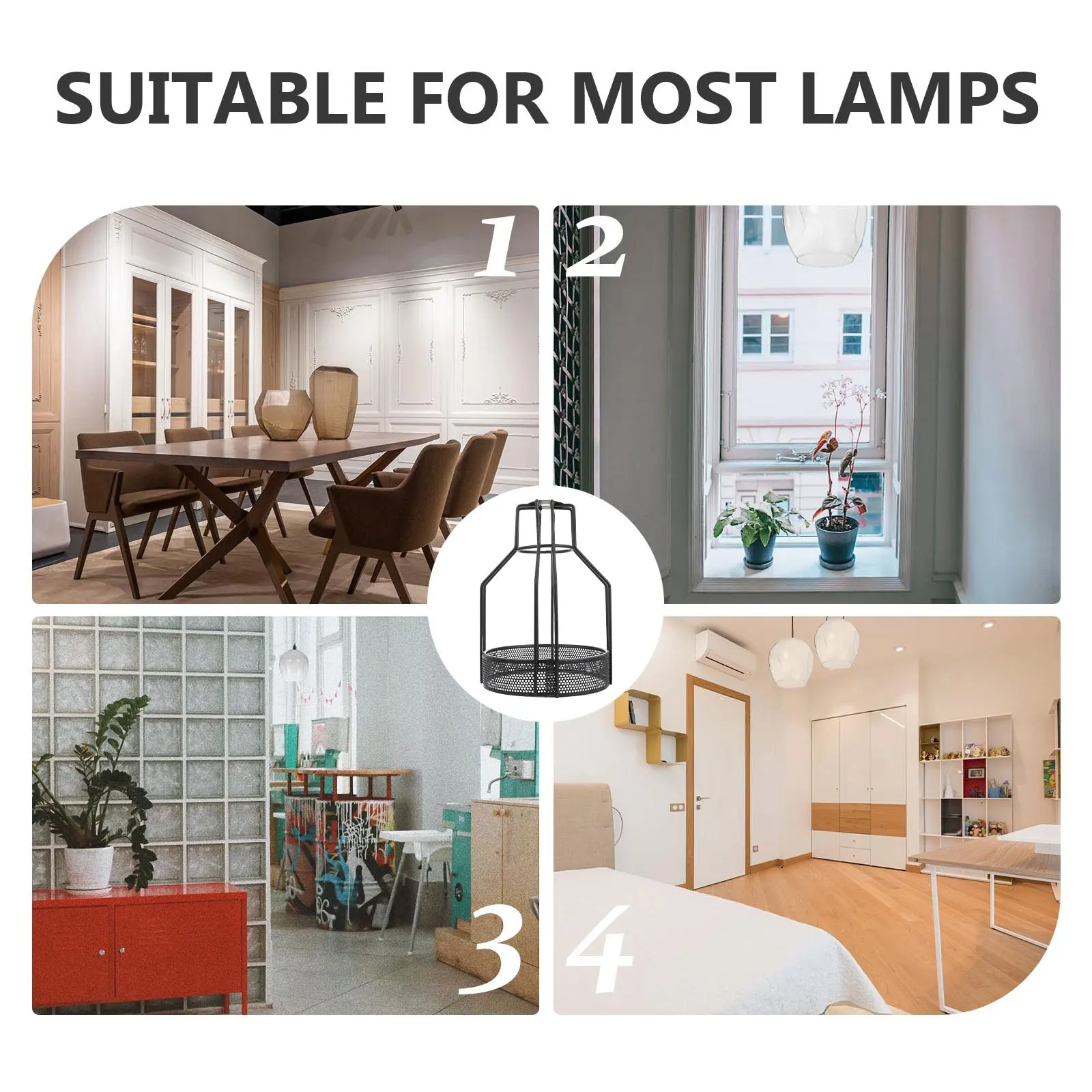 

Iron Aisle Lights Ceiling Lights Lampshade Guard Small Cage Study Bedroom Kitchen Hotel Room Decor