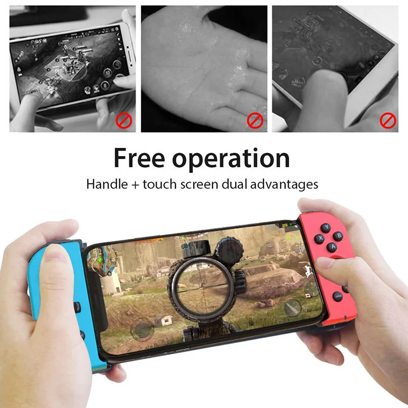 New Wireless Bluetooth Telescopic Game Handle Remote Sensing Control Mobile Game with USB Cable Suitable for Android IOS Phone