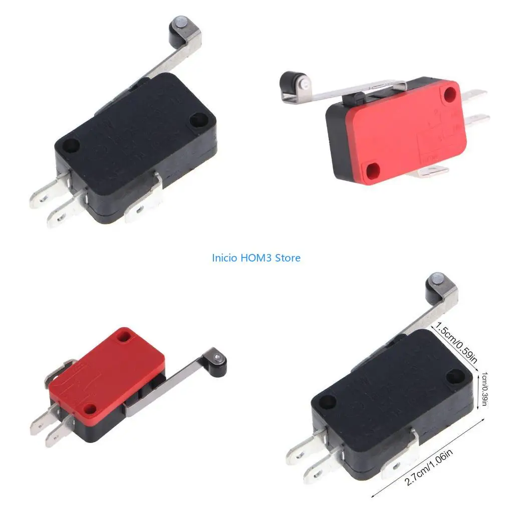 A5YD 1X Long Handle New Micro Roller Lever Arm Normally Open Close Limit Switch KW7-2