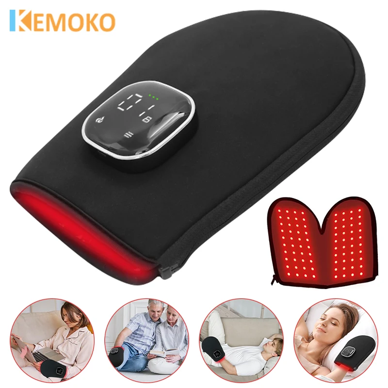 

NEW Rechargeable LED Red Light Therapy Glove for Hand Pain Relief with 660nm Red & 850nm Two-Sided Infrared Light Therapy Glove