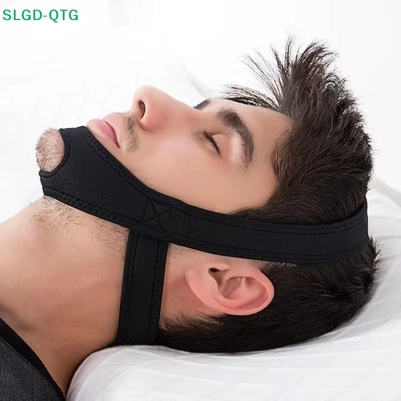 *1Pc Anti Apnea Jaw Solution Sleep Support Apnea Belt Neoprene Anti Snore Stop Snoring Chin Strap Belt Adjustable SleepCare Tool