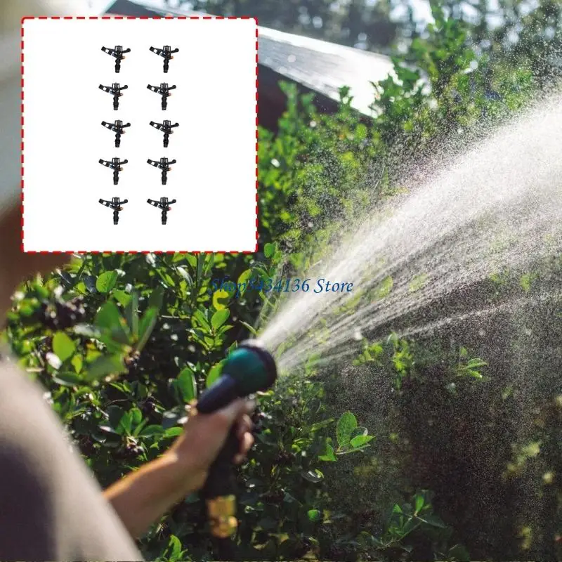 H7ED Powerful Oscillating Sprinkler 26ft Sprinkle Distance G1/2 Thread Link Quick Installation For Grounds Plantations