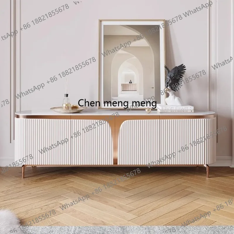 

Postmodern TV cabinet Italian rock slab locker Small apartment coffee table TV