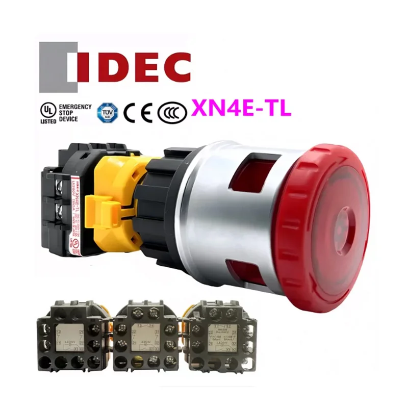 1pcs 100% Original IDEC XN4E-TL Emergency stop switch with light padlock Opening 30mm XN4E-TL403Q4 XN4E-TL402Q4 XN4E-TL412Q4