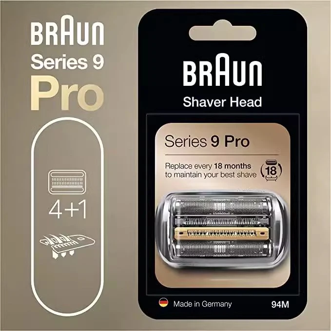 Braun 94M Shaver Head Replacement Blade Foil Cassette Compatible with Series 9 Pro Electric Razors 92XX 93XX 94XX 95XX for Men