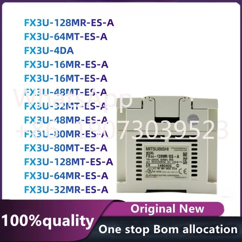 100% New original PLC FX3U-48MT-ES-A FX3U-64MR-ES-A FX3U-80MR-ES-A FX3U-80MT-ES-A FX3U-128MR-ES-A FX3U-128MT-ES-A