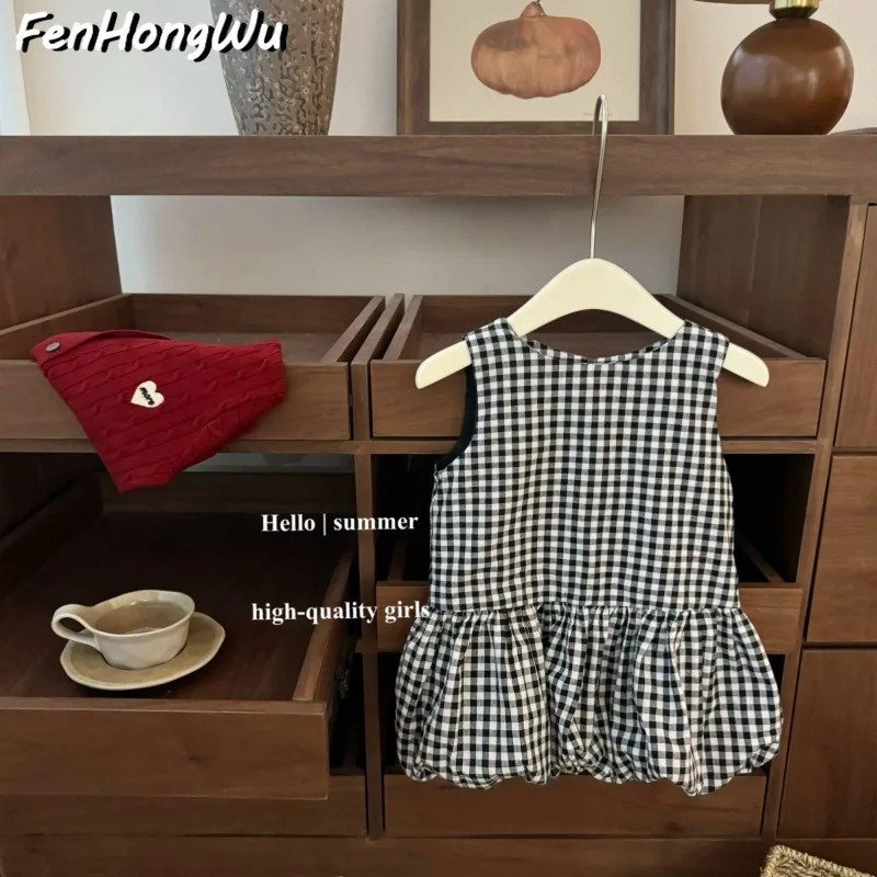 

Girls' Clothing New Set Plaid Princess Dress Heart Cardigan Sweater Baby Girl Set