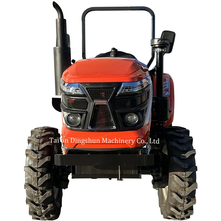 Cheap Low Fuel Consumption Diesel-Powered Agricultural Four Wheeled Farm Use Wheel Tractor Dozer Blade Rotary Tiller