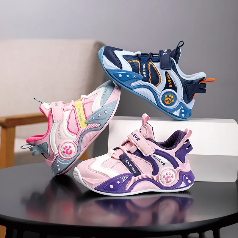 

Детские кроссовки, дышащая спортивная тренировочная обувь, уличные нескользящие кроссовки для бега для мальчиков и девочек, детская прогулочная спортивная обувь