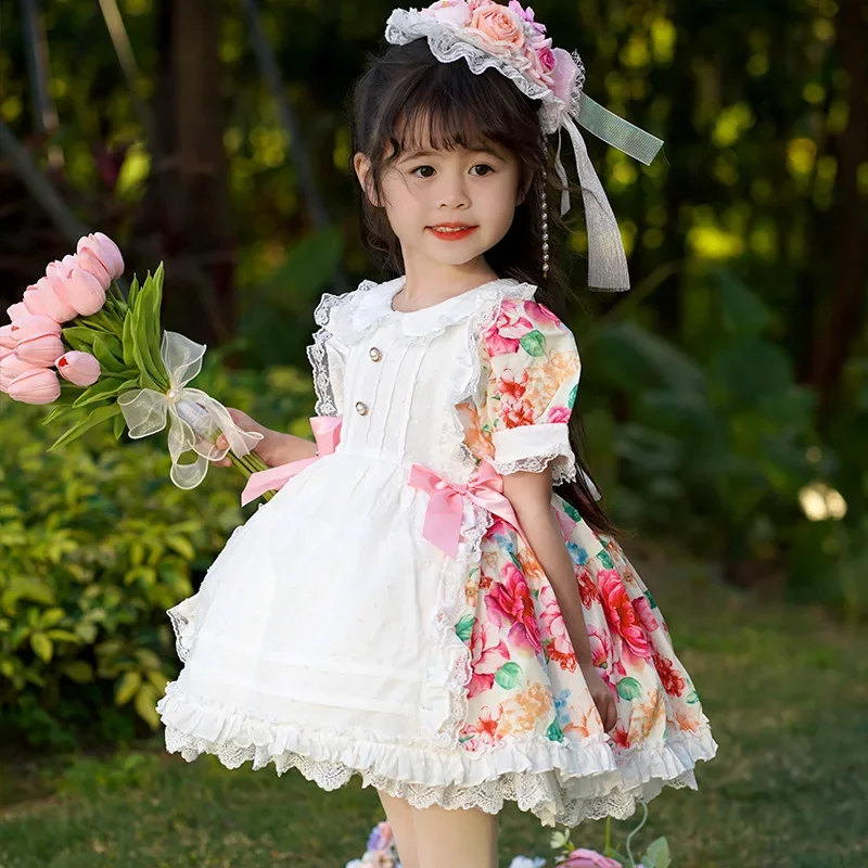 Kids Dress for Girls Baby Lolita Birthday Party Dress Baby Wedding Dress Princess Vestidos Summer Lace Costume for Girl Dresses