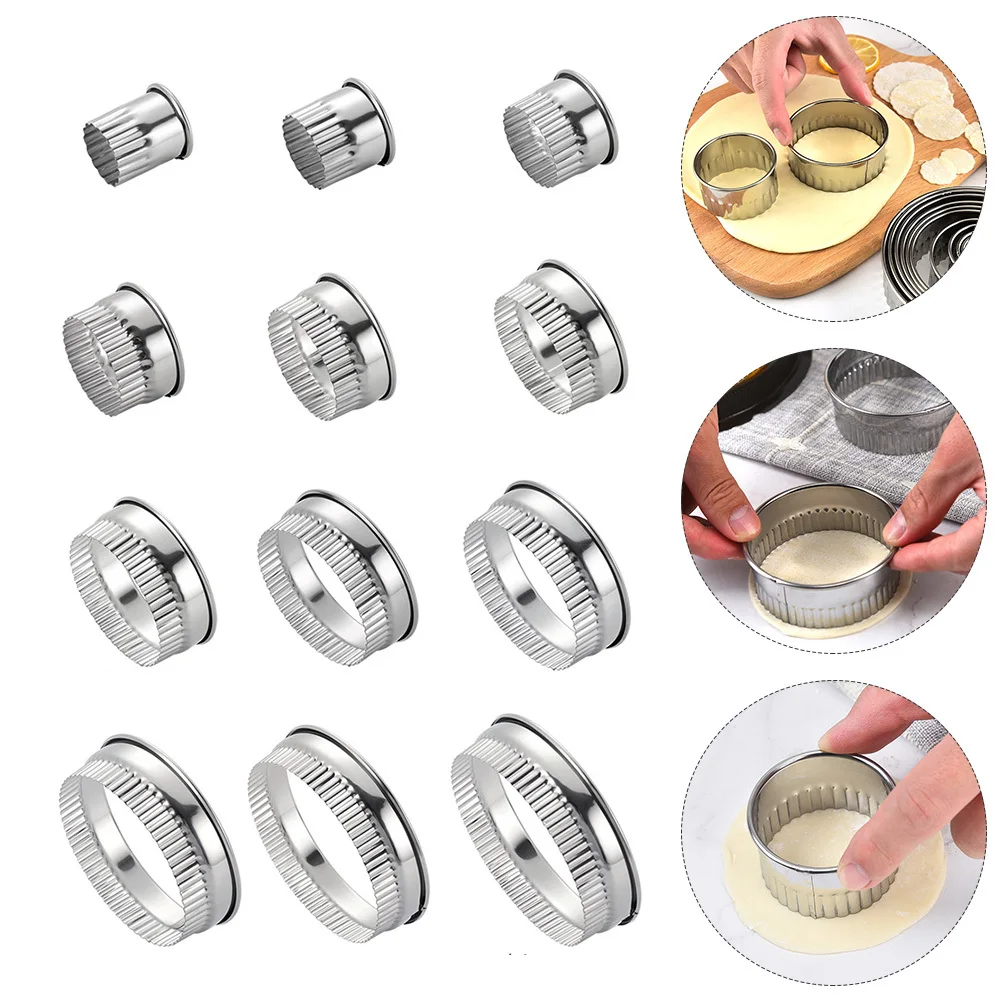 

12Pcs DIY Baking Molds Set Stainless Steel Cookie Cutters for Biscuits Pressing Tools Home Kitchen Bakery Use Baking Molds