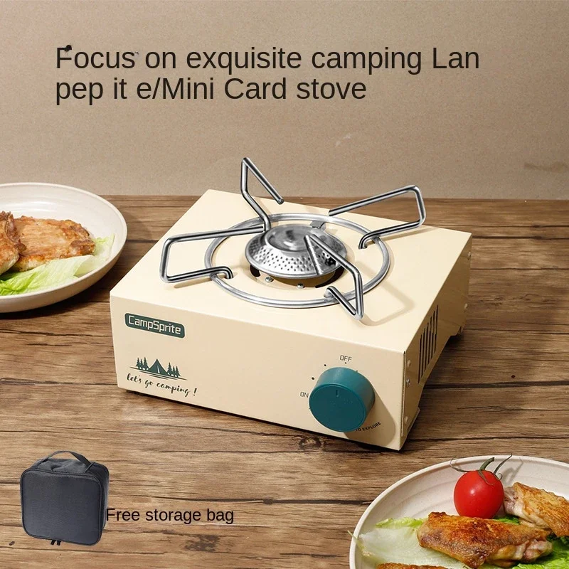 Mini Gas Stove Outdoor Folding Tourist Burner Butane Gas Burner Wind Protection Tourist Grill Integration Car Camping Supplies