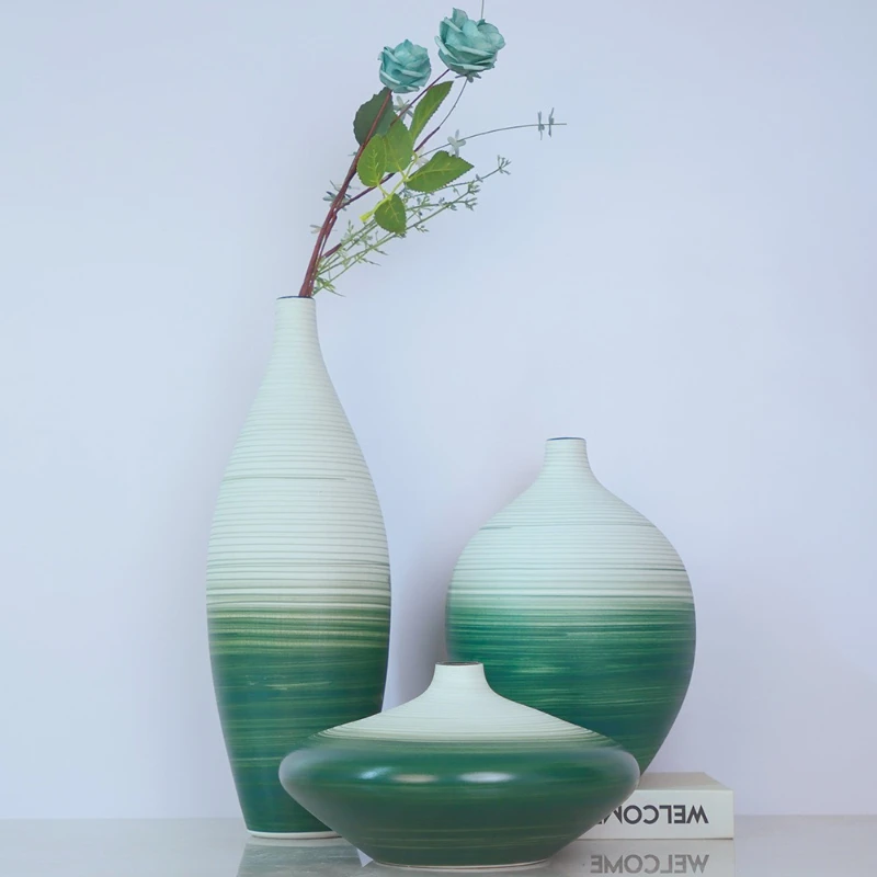 

Living room creative flower arrangement simple green gradual change desktop