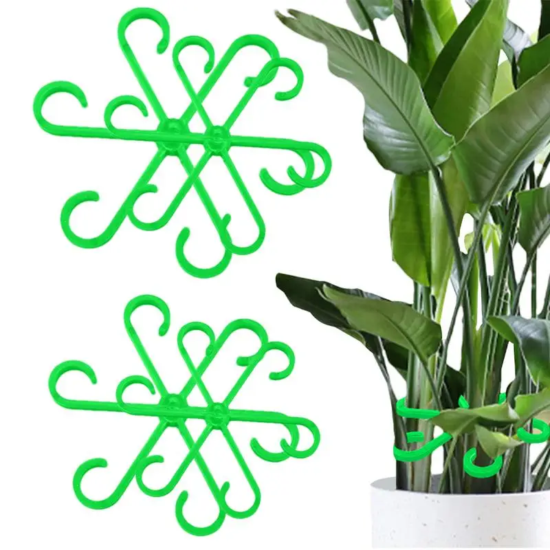 4pcs Plant Stem Holder Climbing Plants Support Clips Flower Stem Fixing Rack Climbing Support Frame for Alocasia Monstera Vine
