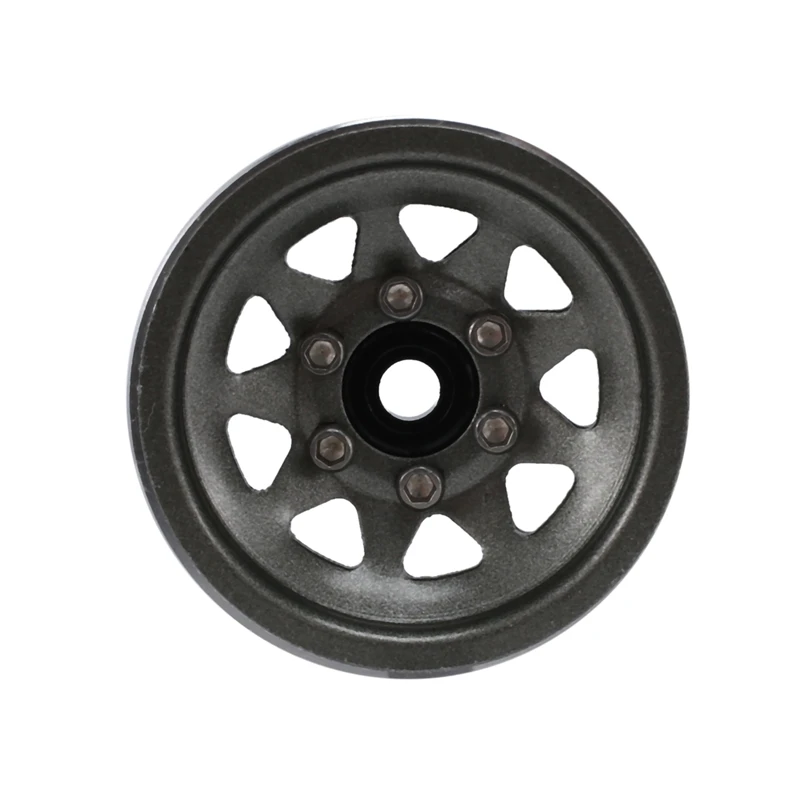 Steel 1.0 Beadlock Wheel Rim Wheel Hub For 1/24 RC Crawler Car Axial SCX24 Deadbolt C10 Jeep Gladiator Bronco