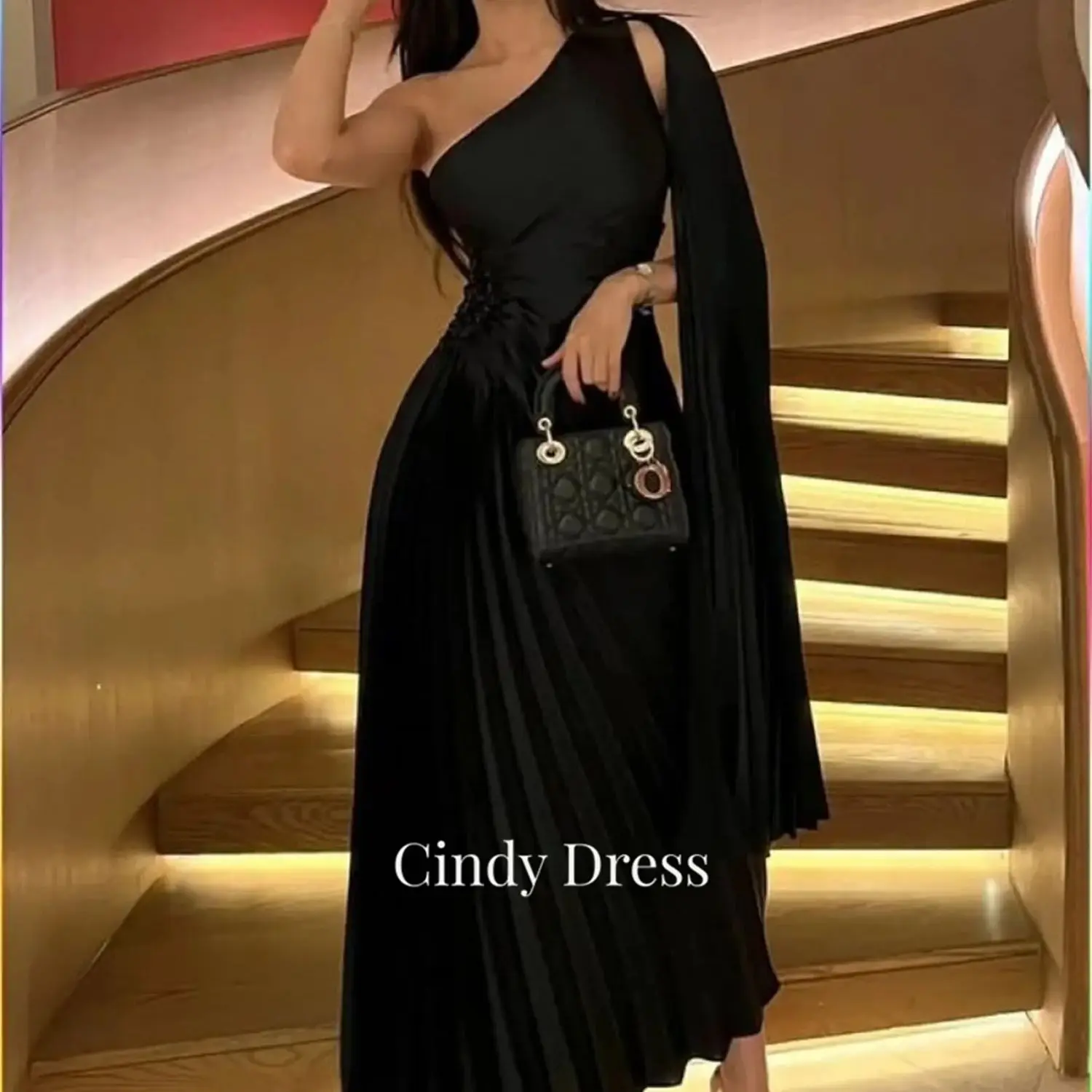 

Cindy Gala Dresses Woman Black Prom Saudi Arabia Women Evening Dress Female Long Special Events Banquet Bridesmaid Wedding Guest