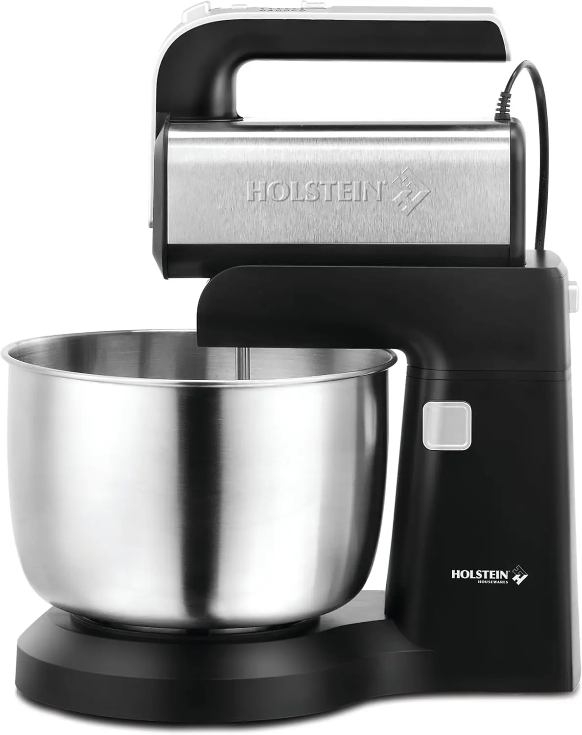 

5-Speed Hand and Stand Mixer, 250W with LED Light, Black Stainless Steel – Ideal for Baking, Whipping