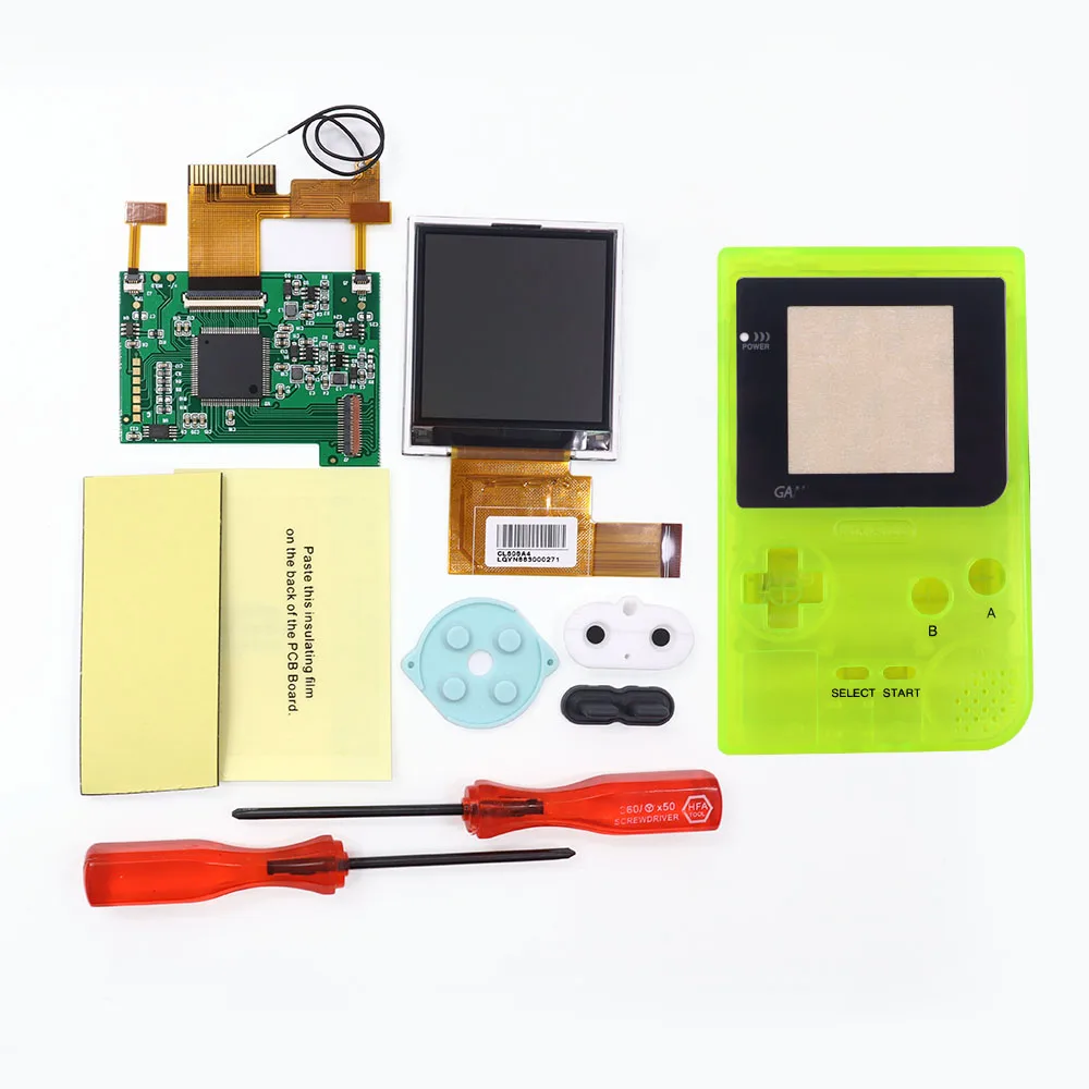 Kits de pantalla LCD para Gameboy, retroiluminación de pantalla de bolsillo con cable de cinta para consola Nintendo GBP, pantalla LCD para Gamepad