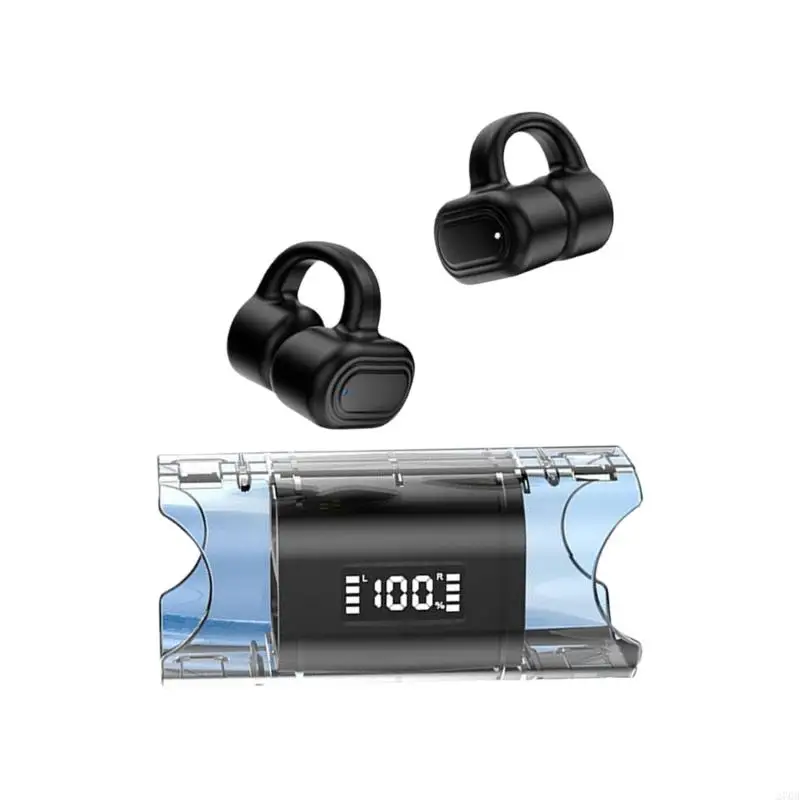 270b Bluetooth-Compatible 5.3 Headphone Olahraga Dengan Kasing Pengisian LED Headphone Display Digital Earbud Earbud Bass Deep