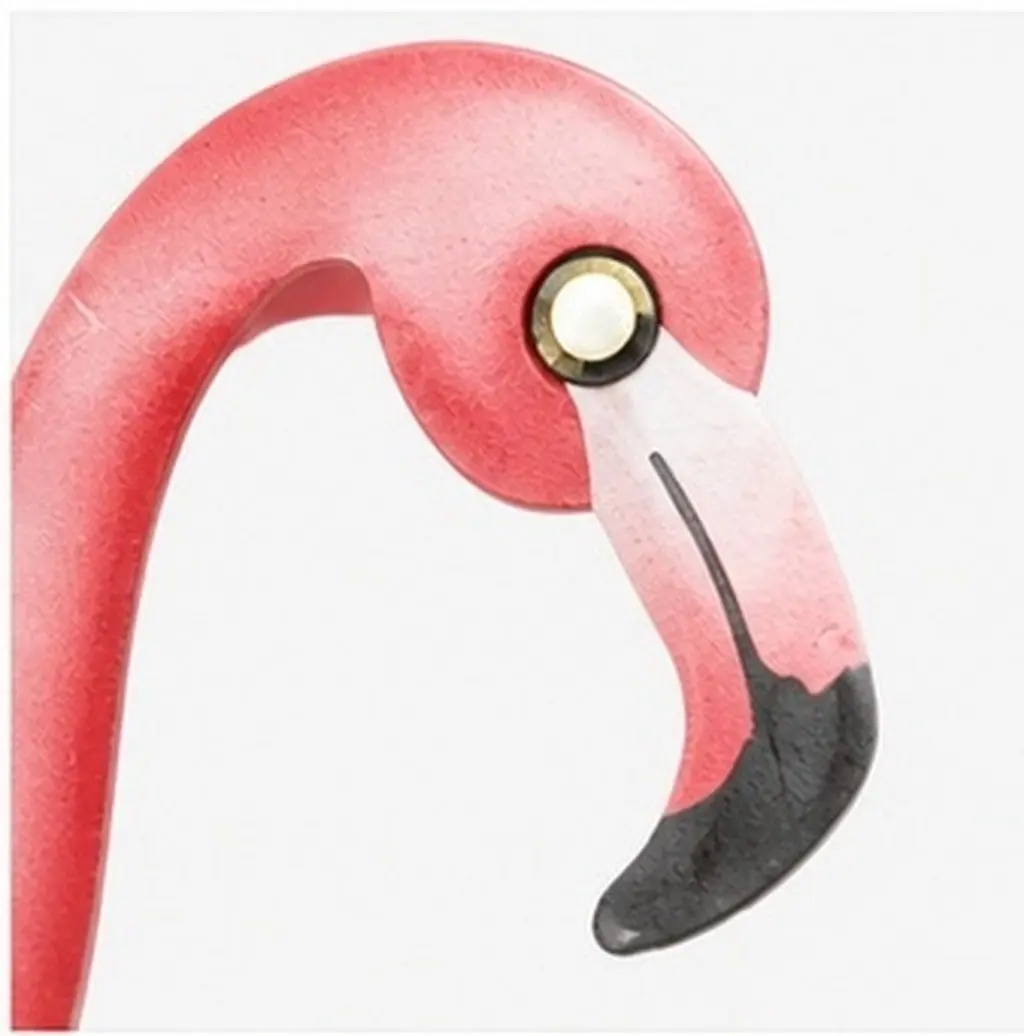 Ground Inserted Iron Flamingo Stake Decor for Garden Flowerpot Park Yard Decoration 3D Simulation Flamingo Sculpture Outdoor