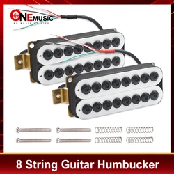 8 String Dual Coil Electric Guitar Humbucker Big Hex Adjustable Screw Coil Spliting Pickup N10K/B15K Output Guitar Parts White