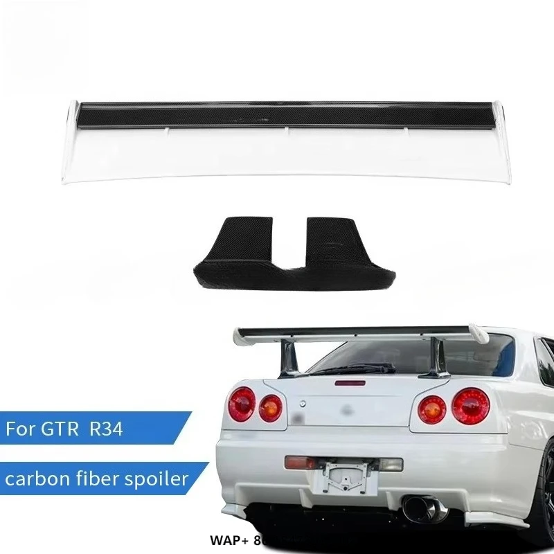 

For Nissan Skyline GTR R34 EPA Style Carbon Fiber Mix Fiberglass Rear Tail Wing Spoiler