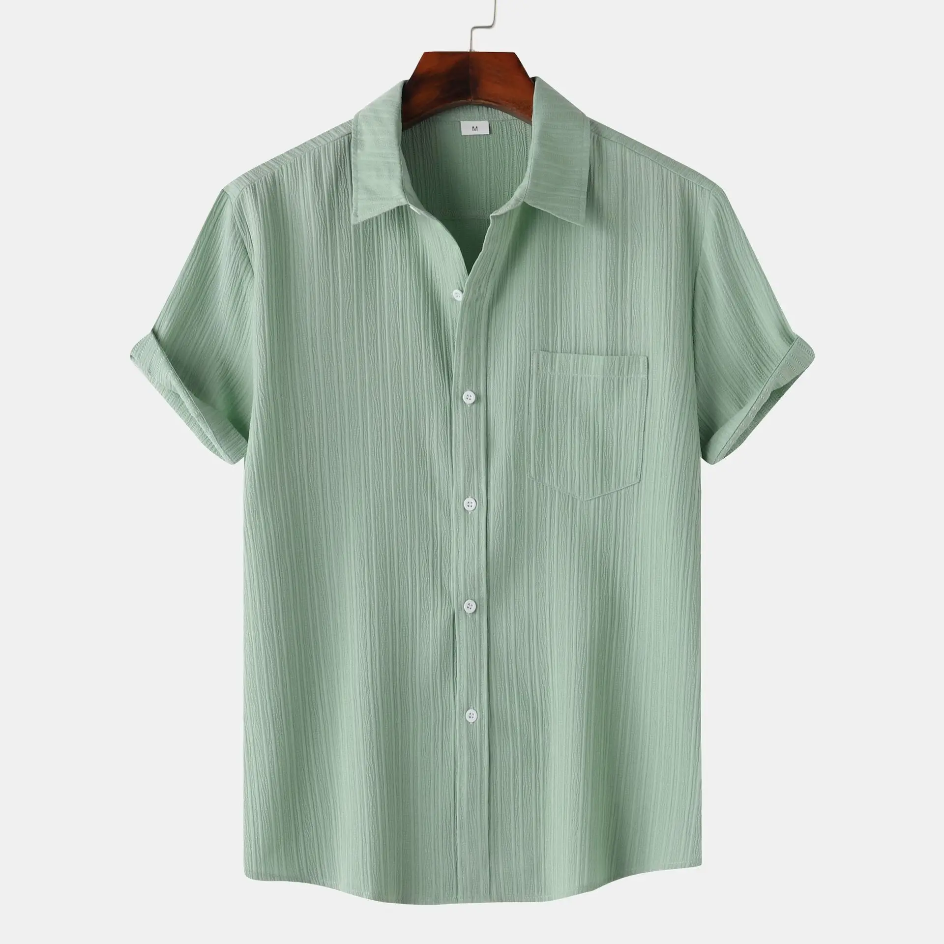 

MensSleeved Shirt Summer Lapel Short Sleeved Shirt Mens T-Shirt Casual Button up Short Sleeve Tops for Beach Vacation Streetwear