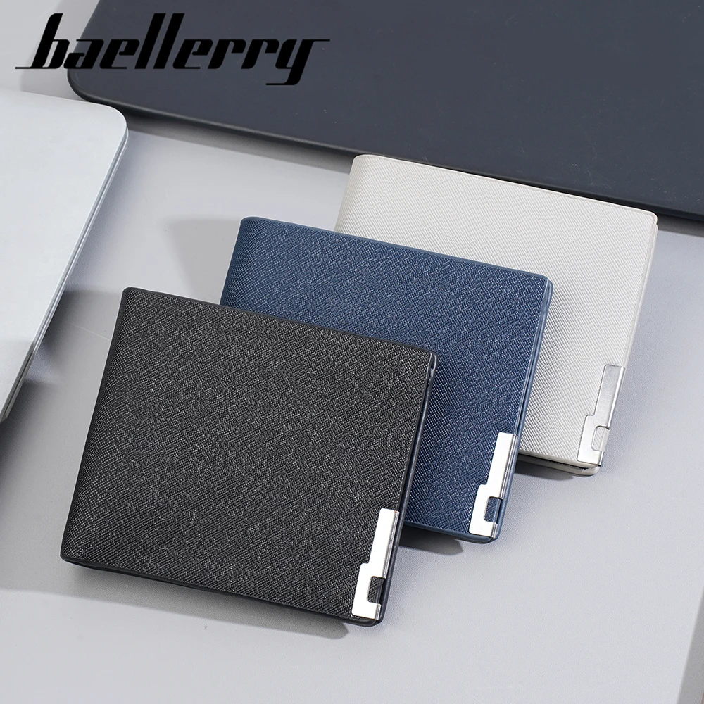 

New Slim Short Men's Wallet Simple Card Organizer High-Quality Male Purse ID & Photo Holder Thin Men Money Clips