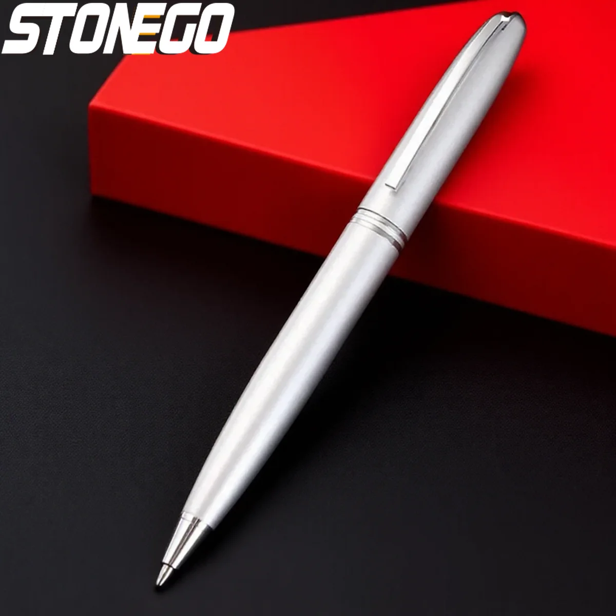 

Выдвижные поворотные металлические шариковые ручки среднего размера, гладкая ручка-роллер с черными чернилами, офисный инструмент для письма