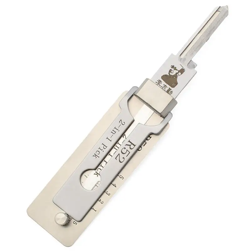 Original LISHI R52 2-in-1 Lock Picking Tool Suitable for Common Civilian Locks in Mexico Flat Milling