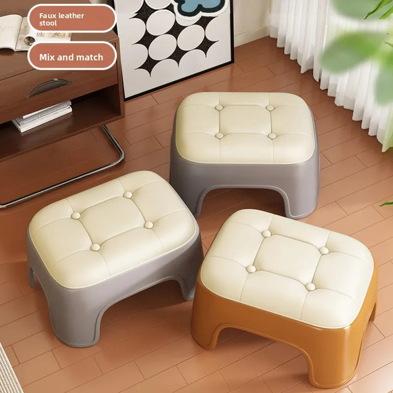Living room plastic low stool small Mazar simple coffee table bench household stackable door shoe changing stool