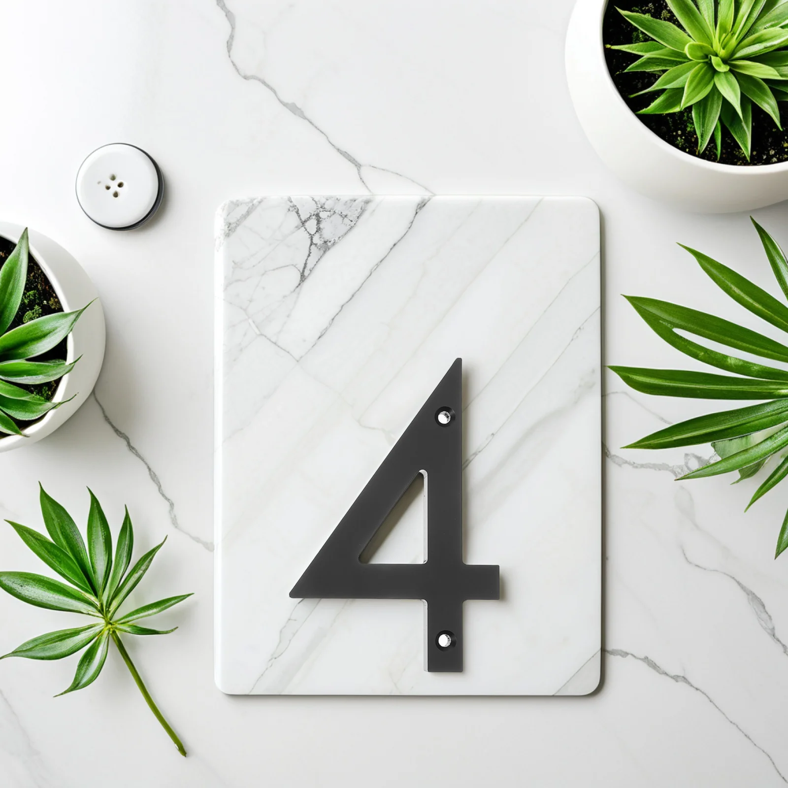 

Modern Acrylic Number Easy Install Outdoor Garden Mailbox Door Black Address Plaque for Home Business