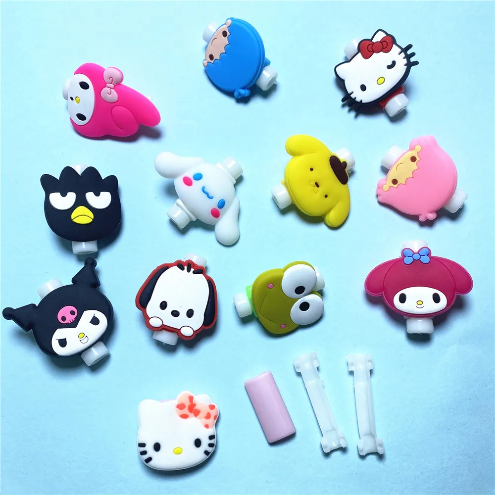 MINISO Sanrio Cable Protector Wire Organizer Winder Saver For iPhone Samsung Huawei USB Charging Cable Data Line Cord Cover