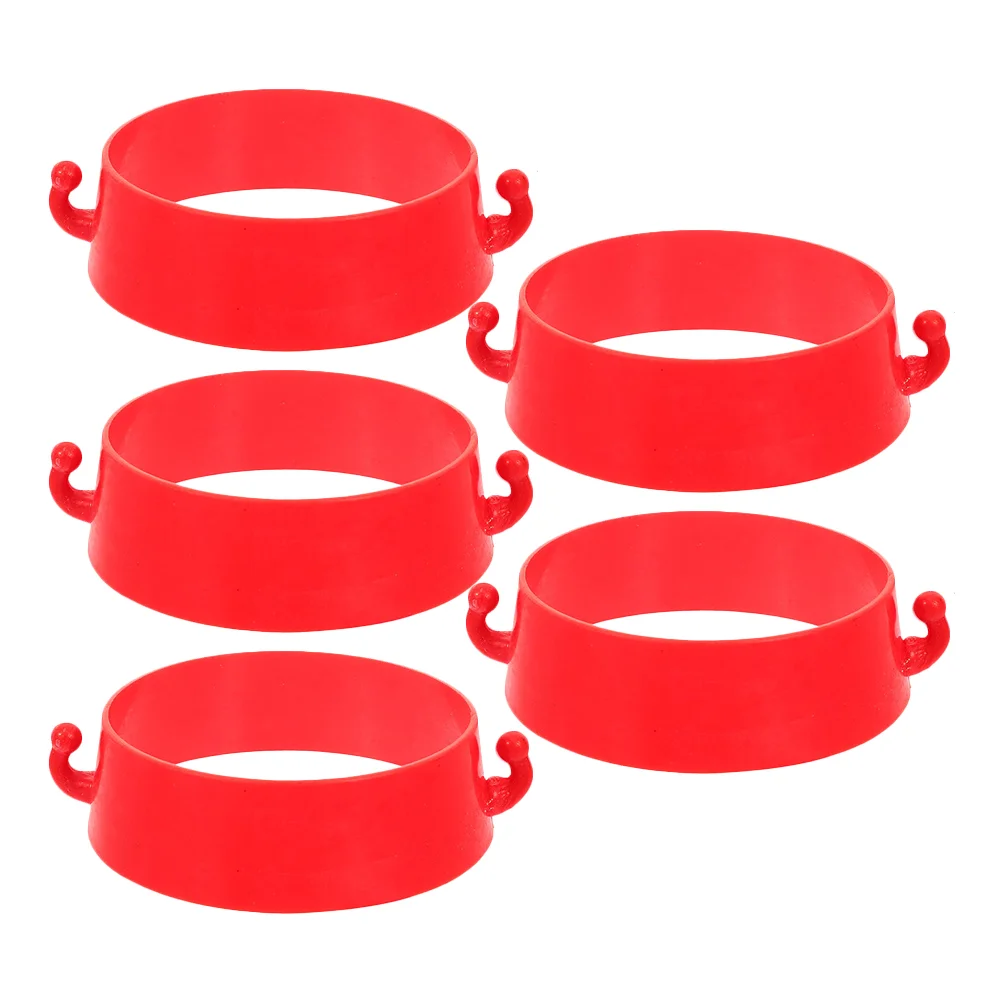 5pcs Plastic Traffic Cone Chain Connectors Barrier Links For Road Safety Driveway Parking Construction Sites