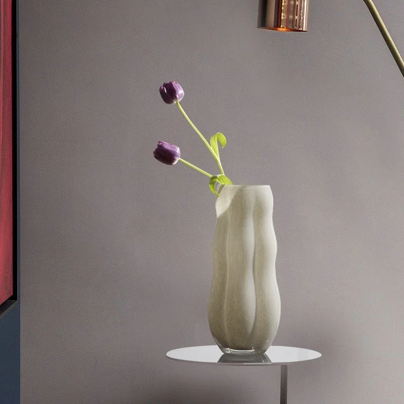 

16wwIrregular Glass Vase Wavy Flower Vase Flower Arrangement Accessories Hydroponics Terrarium Home Decoration Accessories