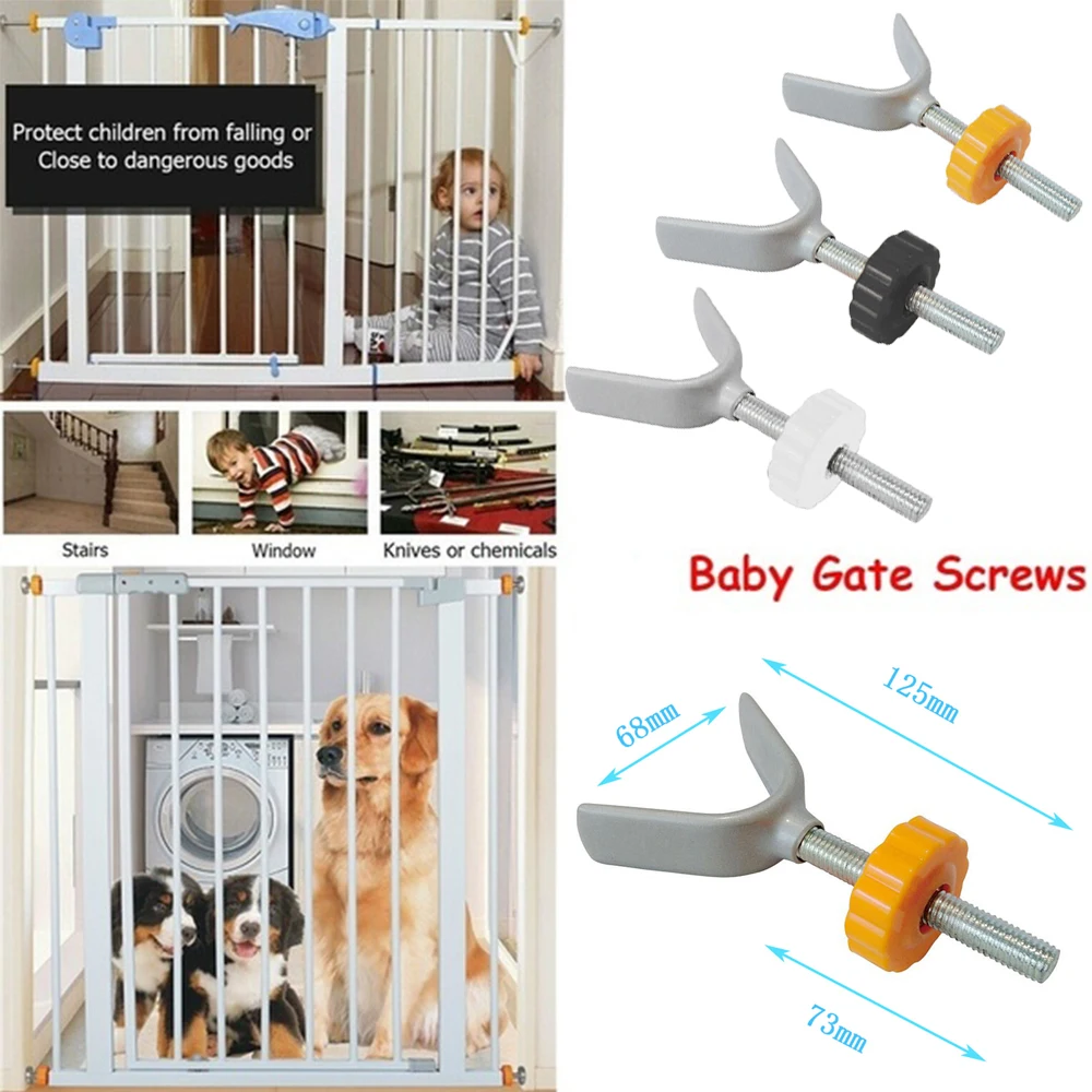 Gate Staircase Fence Pet Safety With Locking Gate Bar Install Y Shaped Fence Screws Gate Bolts Screws/Bolts Bolt Nut