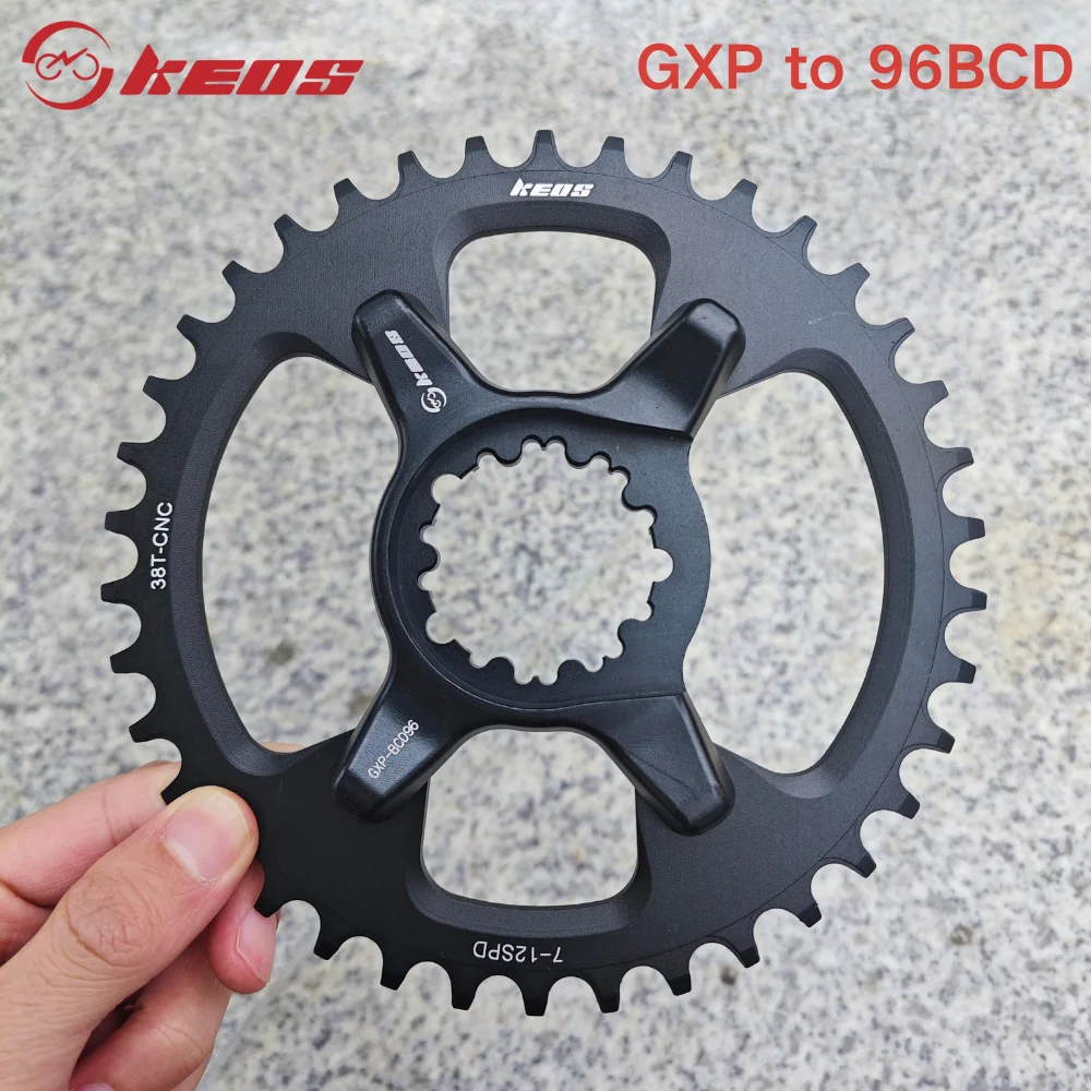 keos 96BCD 4-Bolt دراجة سلسلة CNC ضيق واسعة الأسنان سلسلة عجلة خفيفة الوزن ل M6000/M7000/M8000/M9000 #6