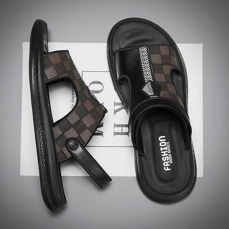 

Sandals for men summer wear drivers driving dual-use sports non-slip soft sole