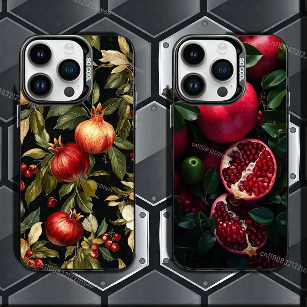 

Cute pomegranate Phone Case IMD Phone Case For IPhone 17,16,15,14,13,12,11 Pro Max Plus Color Silver Cover